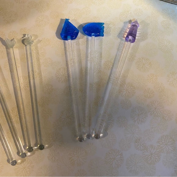 Vintage hand blown glass & mixed lot of stir sticks , swizzle sticks - Picture 2 of 5
